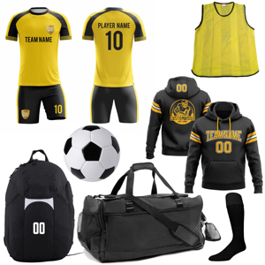 Conjuntos de uniformes de fútbol de la mejor calidad, paquete completo, ropa deportiva, kits de uniformes de fútbol con sudaderas con capucha, bolsa, bolsas de lona y calcetines - Product Image 1