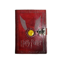 Carnet en cuir véritable fait main Harry P Magical Wizard Stone, couverture rigide épaisse 150 GSM, objet de collection Halloween