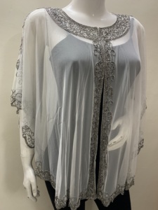 UAE Best Selling New Hand Embroidery Work Long Exclusive Style Ponchos <b>Shrug</b> Dress Style Free Beach Party Holidays Wear Button - Product Image 5