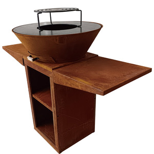 Foyer de camping extérieur en acier rouillé, type <span class=keywords><strong>plancha</strong></span>, pour jardin, idéal pour les fêtes barbecue et Noël, personnalisable en gros - Product Image 2