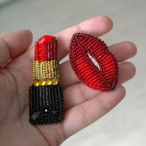 Classic <b>ROSE</b> Bead Tassel Jhumka Jewelry Set 3pcs/SET-Gold Plated Brass Charm <b>Necklace</b> & Drop Earrings - Product Image 1