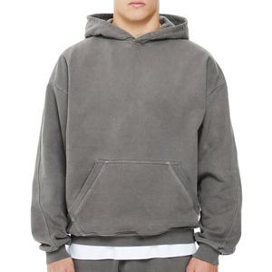 La mejor calidad 100% algodón personalizar en blanco gota hombro sudaderas con capucha de gran tamaño pulóver peso pesado francés Terry Sudadera con capucha hombres sudadera - Product Image 1