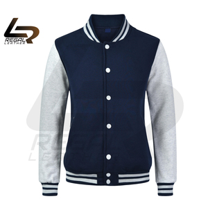Vente en gros OEM Veste en cuir brodée en chenille à chaîne universitaire personnalisée en toile pour hommes Style long Letterman Baseball Design pour - Product Image 4
