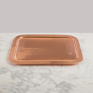 Hammered Copper Plating Serving <b>Tray</b> for Wedding <b>Table</b> Centerpieces Decoration 2024 New Design Food Serving <b>Tray</b> Best Seller - Product Image 2