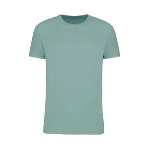 T-shirt basique à manches courtes pour hommes, décontracté 100% coton, coupe régulière, col rond, noir, blanc, gris marine, vert - Product Image 4