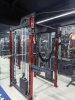 SK Commercial - Máquina de entrenamiento funcional con poleas ajustables, barra Smith, cable crossover y rack de potencia para gimnasio, equipo profesional de entrenamiento de fuerza