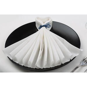 Serviettes blanches 48x48cm Bambutex Naturel 200pcs B2B - Product Image 1