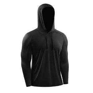 เสื้อฮู้ดแขนยาวแบบสวมหัวมีฮู้ดสำหรับผู้ชายเสื้อกีฬากันแดดสีพื้นเสื้อลำลองสำหรับฤดูใบไม้ร่วงพิมพ์ลาย - Product Image 3