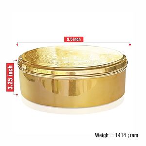 Boîte à épices en laiton à 7 compartiments avec couvercle Outil de stockage d'herbes et d'épices de forme ronde PAR HF CRAFTS - Product Image 2