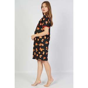BAYAN P.SUPREM CIFT PATLI KISA KOL HAMILE TUNIK - สีดำ - สีดำ - Product Image 4