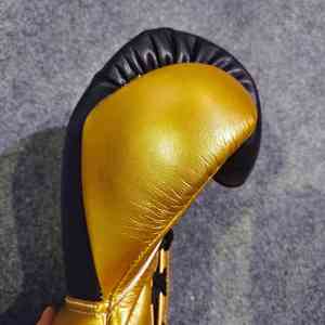 Guantes de boxeo de piel auténtica de vaca personalizados, cómodos y duraderos para entrenamiento de lucha profesional, multicolor - Product Image 5