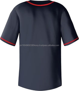 Vente en gros de maillots de baseball et de softball personnalisés pour hommes chemises unies à broderie vierge vêtements de club de baseball de softball - Product Image 3