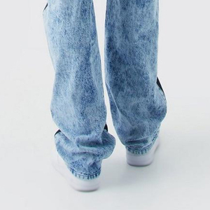 Pantalones de chándal deportivos informales de talla grande para hombre, pantalones de chándal con lavado ácido, pantalones de chándal con cintura media, pantalones de chándal holgados - Product Image 4