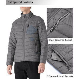 Veste d'hiver bouffante isolée pour hommes, légère, adaptée aux voyages, résistante à l'eau, OEM, sérigraphie, broderie personnalisée, voyage - Product Image 2