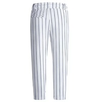 Pantalon de baseball personnalisé avec nom du joueur, rayures blanches et noires, style classique, uniforme d'équipe, respirant, polyester, hiver/été