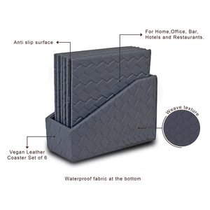 Sous-verres en cuir marron en vrac fournisseur de tapis de tasse personnalisés tapis en cuir personnalisés tampons de créateurs populaires utilisés dans la décoration de table de fête - Product Image 4