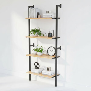 Modern 4-Tier Metal <b>Wall</b> <b>Shelf</b> 65x25x145cm Detachable for Home Decor & Tools KTT68016 - Product Image 1