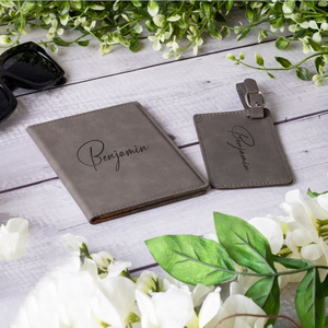 ชุดป้ายกระเป๋าเดินทางหนังและที่ใส่หนังสือเดินทางพร้อมที่ใส่เอกสารส่วนบุคคล LPT-0038F ของขวัญการเดินทางที่ไม่เหมือนใคร - Product Image 6