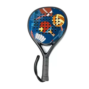 Профессиональная пляжная ракетка для тенниса из углеродного волокна, мягкая Спортивная тренировочная ракетка для взрослых, ракетка для бадминтона