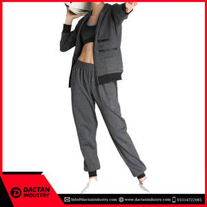 Ropa deportiva de gimnasio para mujer hecha a medida, ropa de calle gris de alta calidad, chándales con logotipo de talla grande para deportes de invierno de verano - Product Image 5