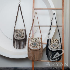 Nouveau Style occidental véritable peau de vache haute qualité sacs à main à franges élégant sac à bandoulière en cuir bohème sacs gitane élégant Vintage sacs - Product Image 5