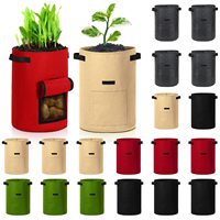 Sacs de culture de pommes de terre de 10 gallons avec rabat et poignées, pots en tissu aéré épaissi, sacs de jardinage, conteneurs de culture de pommes de terre et de légumes