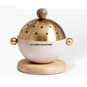 Ensemble de cadeaux de brûleur d'encens en gros de Oud bakhoor arabe en marbre fini doré islamique arabe - Product Image 6