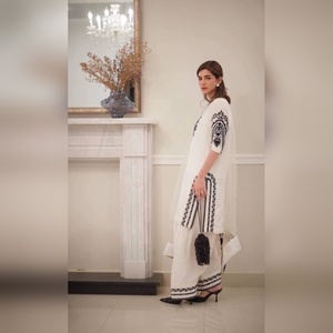 Crepé Natural Puro de Primera Calidad con Top y Palazzo Farshi Wi LOOK-022 de 37 Pulgadas, Suministro Personalizado de Fábrica al por Mayor - Product Image 5