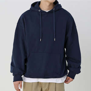 Sudadera con capucha gruesa de moda para hombre, bordado en 3D, Vintage, Color sólido, informal, suelta, Top, logotipo personalizado, sudaderas con capucha de diseño sencillo para primavera y otoño - Product Image 1