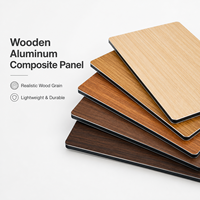 Panneau composite en aluminium Alucobond à grain de bois 3mm 4mm, plaque ACP PVDF, panneau ACM, signalétique, revêtement mural extérieur