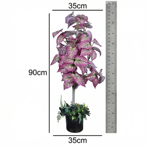 <b>Artificial</b> Plant Variegated Caladium Potted <b>Tree</b> - Product Image 4
