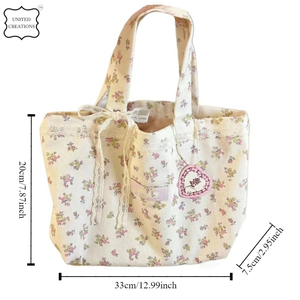 Bolso grande de lona de algodón al por mayor, diseño impreso personalizado, estilo de moda, bolso de hombro de nuevo diseño para estudiantes y mujeres - Product Image 2