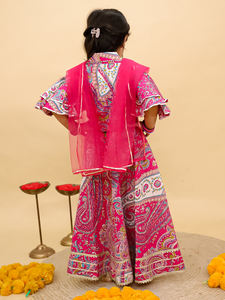 Lahenga choli เสื้อผ้าอินเดียสำหรับเด็กผู้หญิงผ้าฝ้ายแท้จากผู้จำหน่ายทั่วโลก - Product Image 2