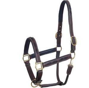 Cheval en cuir véritable Licol Halter Compétition équestre Équitation Noir Marron - Product Image 3