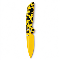 Couteau pliant EDC multifonctionnel G10 avec lame en acier 3Cr13 pour le camping, la randonnée et les activités de plein air