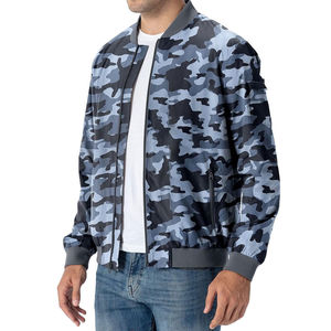 Genuine Customized Coated Canvas Bomber <b>Jacket</b> for Men Stand Collar Zipper <b>Patchwork</b> Pattern Front Logo Waterproof Motorbike - Product Image 6