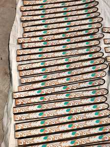 Cinturón Vaquero de Cuero Vacuno de Calidad, Marca Cowboy, Diseño Pintado, Hebilla de Aleación Metálica Hecha a Mano, Mejor Precio al por Mayor - Product Image 2