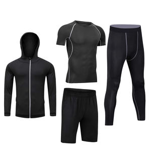 Ensemble de compression de course à pied pour hommes, ensemble de yoga de compression de fitness avec impression personnalisée, fournisseur direct d'usine - Product Image 1