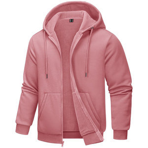 Sweat à capuche zippé en molleton de coton recyclé 100% coton 280 GSM Faible MOQ Services de fabrication de mode durable - Product Image 5
