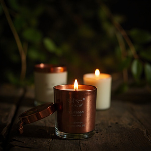 Vela Aromática Premium de Cera de Soya Orgánica con Aceites Esenciales de Lavanda, Árbol de Té y Menta para Alivio del Estrés y Relajación - Product Image 2