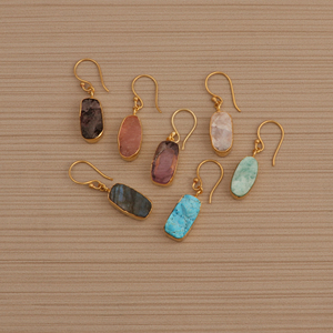 Décembre Pierre de naissance Turquoise Dangle Plaqué or Collet ensemble Boucles d'oreilles faites à la main Boho Bijoux pour les femmes Fournisseur de bijoux en gros - Product Image 6