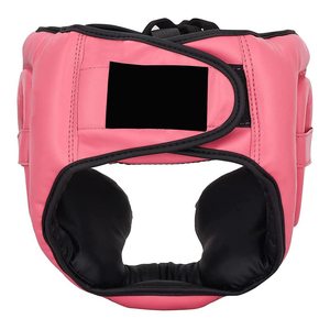 Casque de boxe unisexe en cuir PU rose, protection intégrale du visage, fermeture réglable auto-agrippante, pour adulte - Grande Vente - Product Image 2