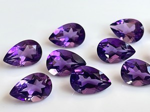 Ametista Natural Corte Pera 7x10 mm Facetada - Ametista Suelta de Alta Calidad - Product Image 5