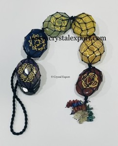 2025 Orgonita tallada Chakra colgante Tumble piedras cristales curativos para decoración del hogar y colgante de coche - Product Image 4