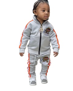 Offre Spéciale hiver en gros unisexe enfants côté rayure fermeture éclair survêtement survêtement personnalisé enfants Jogging costume enfants survêtement - Product Image 3