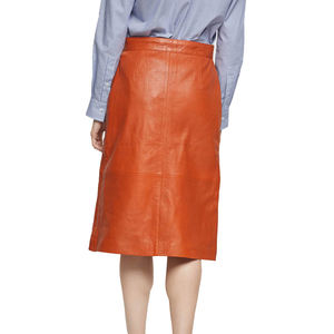 2026 Best Quality Leather <b>Skirt</b> Women Winter Casual Breathable High Pleated Skater Women Leather <b>Skirt</b> - Product Image 3