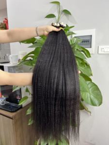 Noir jais vietnamien longues cuticules alignées bande Yaki Style Mic Bundles Remy Grade sans produits chimiques Extensions de cheveux humains - Product Image 1