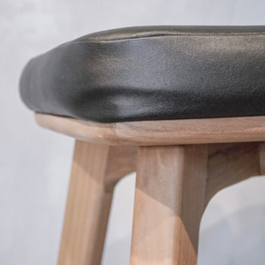 Chaise de bar moderne industrielle, siège en similicuir, cadre inoxydable, idéal pour les cuisines et les cafés - Product Image 5