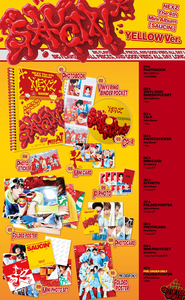 NEXZ SAUCIN' มินิอัลบั้มชุดที่ 4 [รุ่นสีเหลือง] ซีดี+โฟโต้บุ๊ค+โฟโต้การ์ด+แฟ้มใส่แผ่นเสียงแบบวงแหวน+โปสเตอร์แบบพับ+รูปถ่ายขนาดเล็ก ดนตรีเคป๊อป - Product Image 2