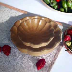 Única forma de flor sopa cena comida vegetal fruta ensalada servir bandeja de almacenamiento artesanía de madera Natural fruta flor cuenco poco profundo - Product Image 2